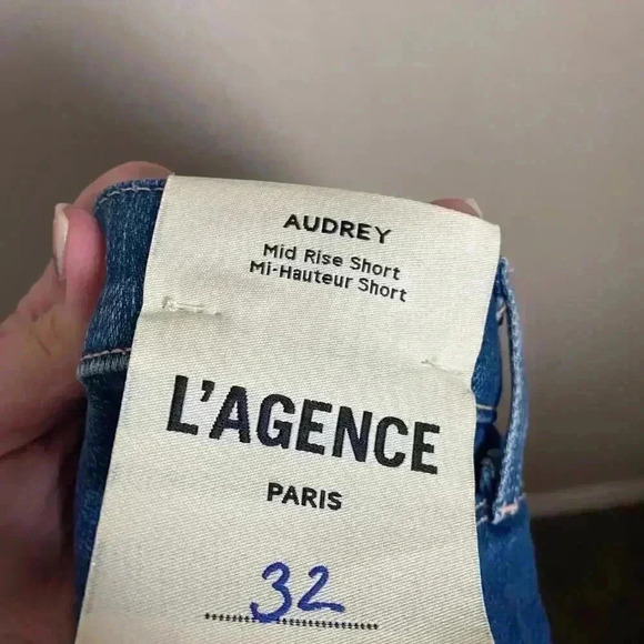 L'AGENCE Audrey Cutoff Denim Shorts DAYTONA Size 32 - Picture 8 of 10